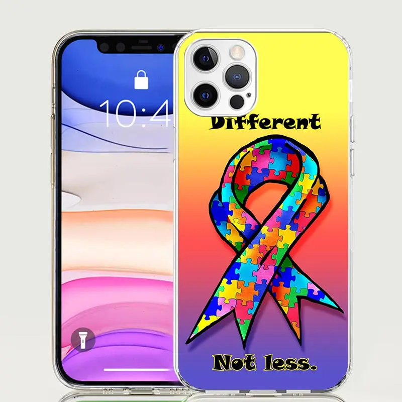 Autism Support Puzzle For iPhone 16 15 14 13 12 11 Pro Max Phone Case X XS XR 7 Plus Print 8 SE Apple Fundas Cover Coque 11 15 1