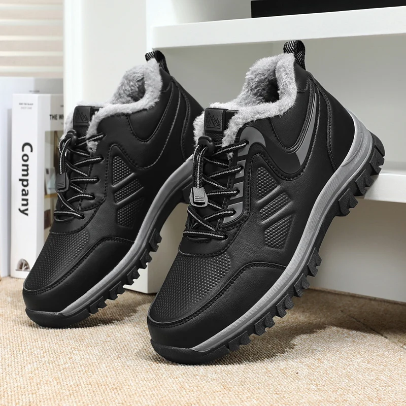 

2025 Women's Winter Boots Sneakers Platform Non-slip Warm Fur Snow Boots for Men Outdoor Hiking Sports Shoes Casual Work Boots