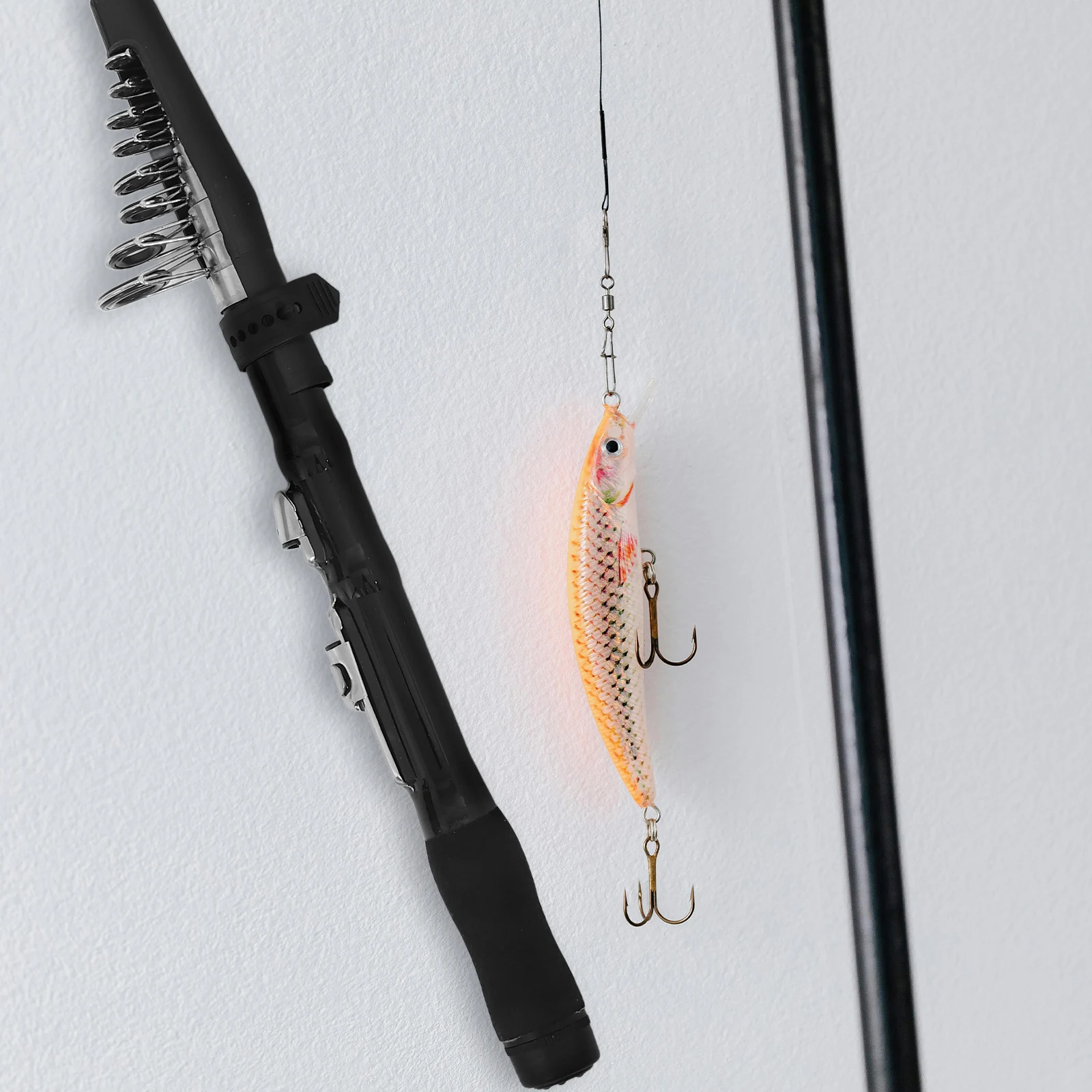 

Ultrashort 23m Fishing Rod Telescopic Mini Compact Kit Durable Lightweight Fiberglass Poles Outdoor Travel Hook Holder Gift