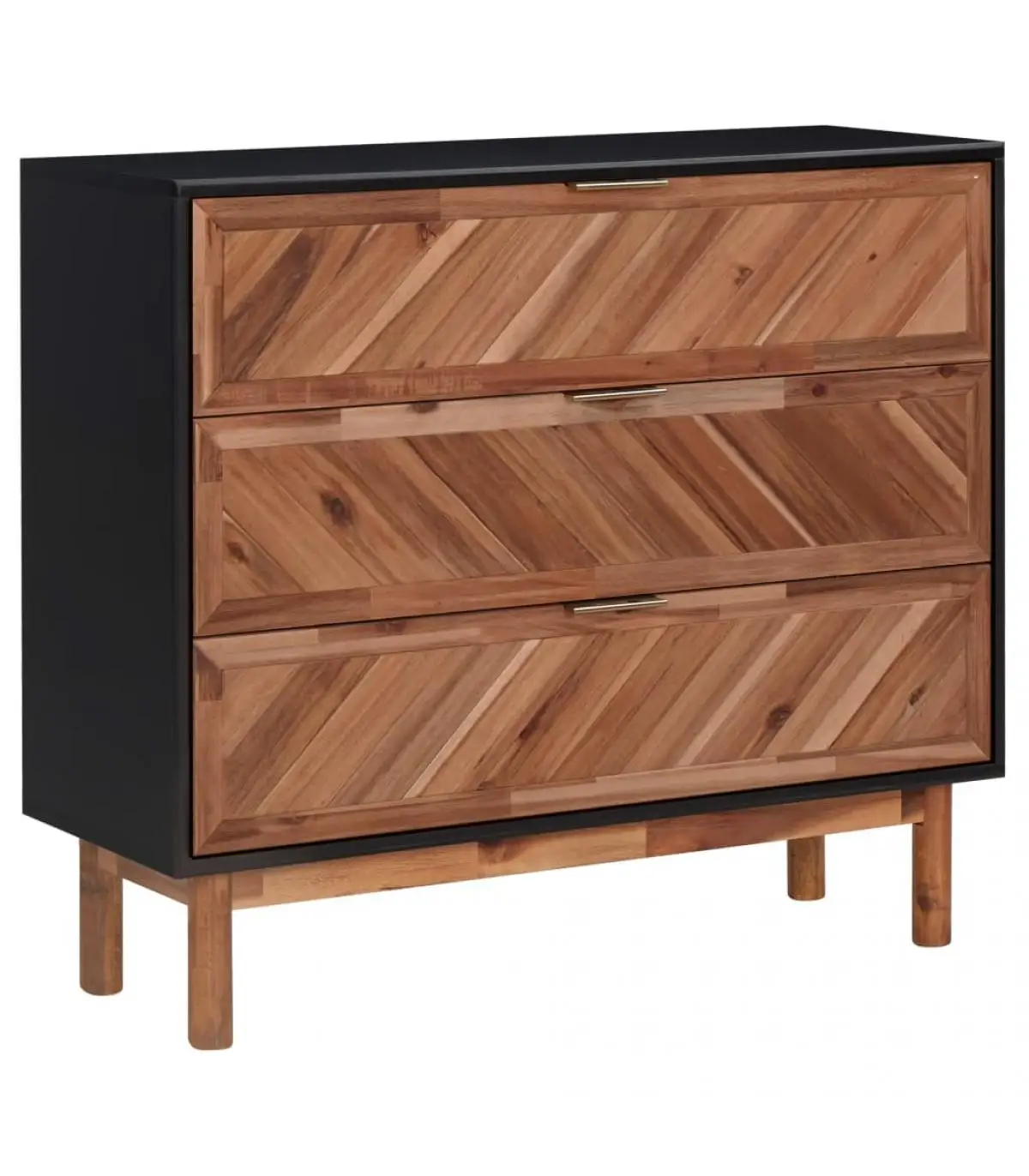 90x33,5x8 cm MDF acacia solid wood sideboard