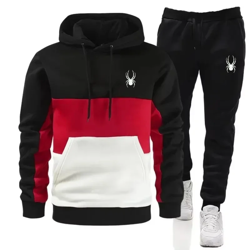 Autumn New Men's Fashion Leisure Sports Set Outdoor Fitness Jogging Hoodie Set Sports Luxury Hoodie+Pants Set