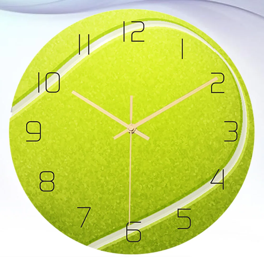 

Tennis Wall Home Decor Mute Hanging Ball Design Wall Clock Clocks Bedroom Living Room Acrylic Big Numerals Easy Install Stable