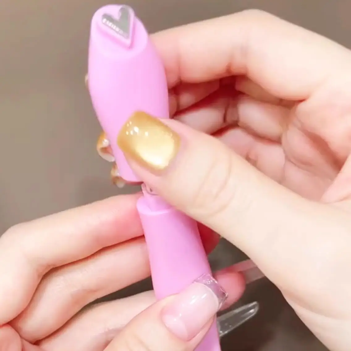 Water ripple magnet pen effect on gel nails