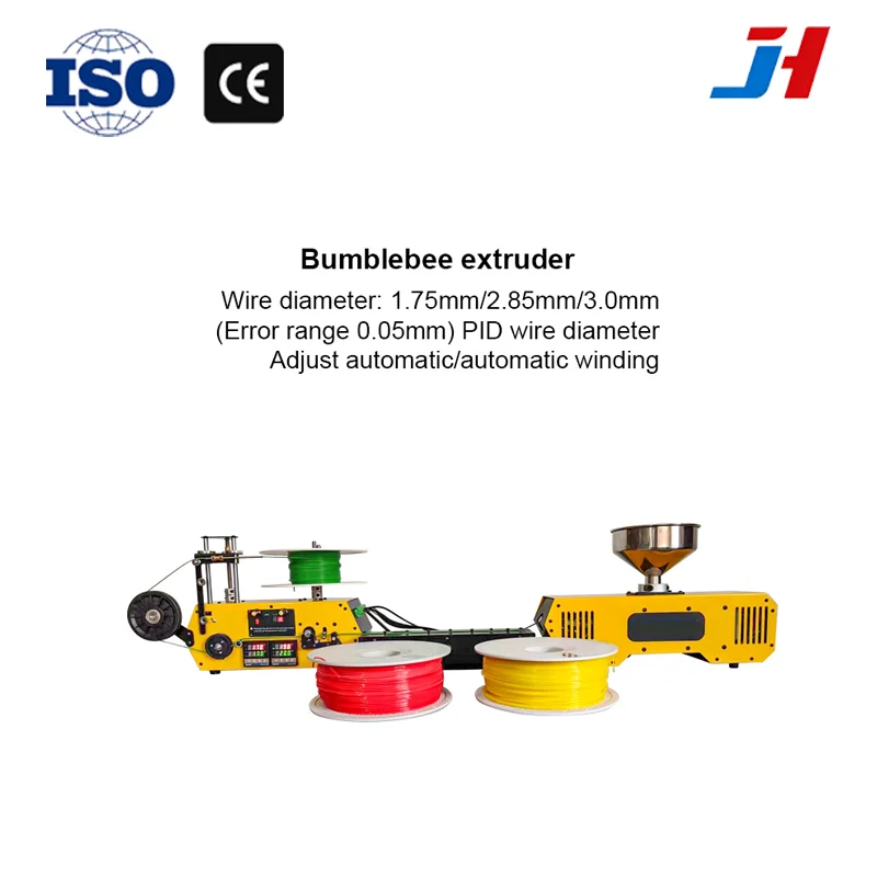 

JH HT400 Desktop Extruder for 3D Printing Filament Automatic Wire Diameter Control Winding 1.75mm 3mm Speed Adjustable Machine