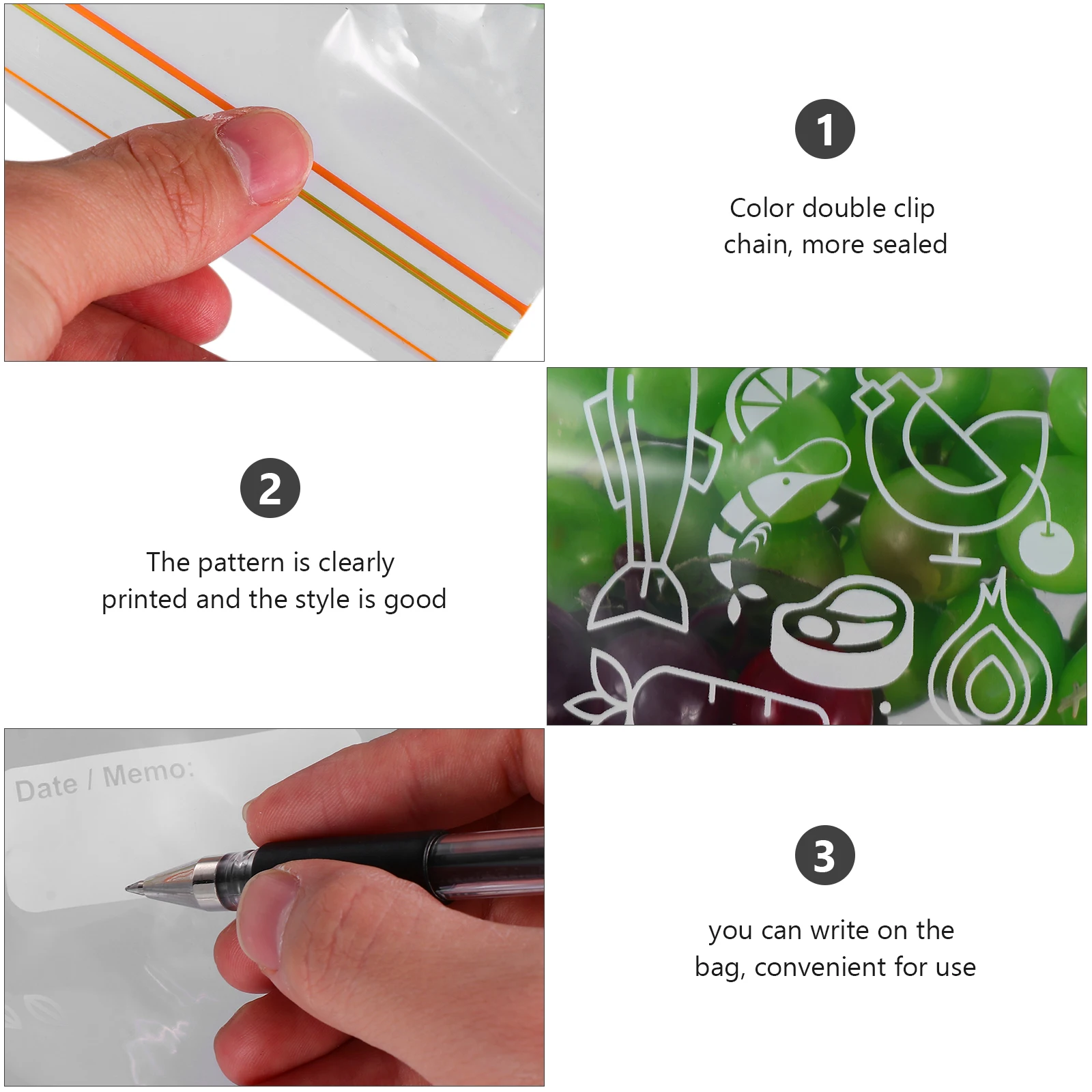 

15 Pcs Storage Bag Zip Lock Bags Disposable Food Plastic Party Clear for Container Snack Transparent Sealing Sealed Pouches