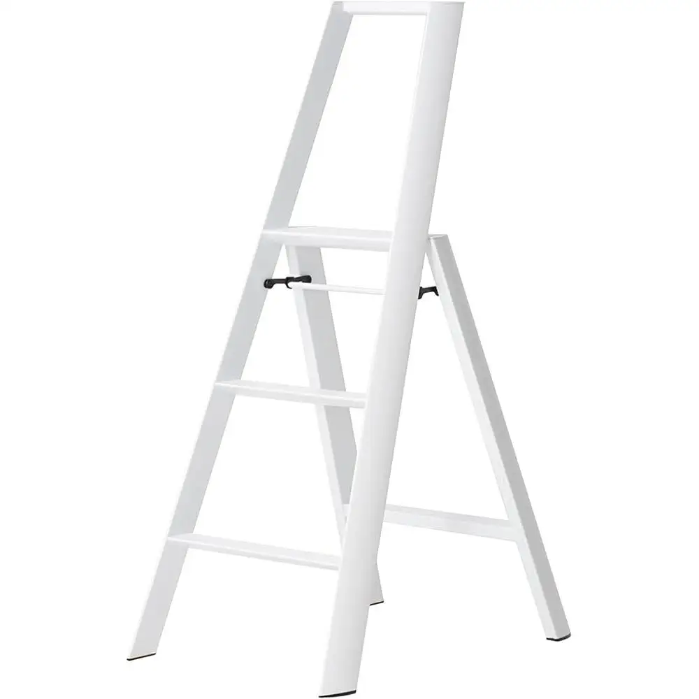 Lucano 3 Step Ladder Lightweight Folding Design Safety Bar Grooved Steps Portable Stands Self Supported Made in Japan Award