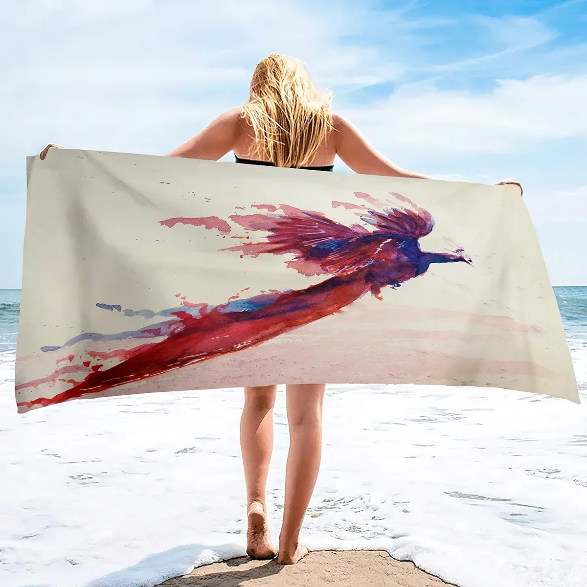 Phoenix Beach Towel Microfiber Quick Dry Sand Free Towel Travel Beach Towels Lightweight Beach Towel Pool Swimming Gym Travel