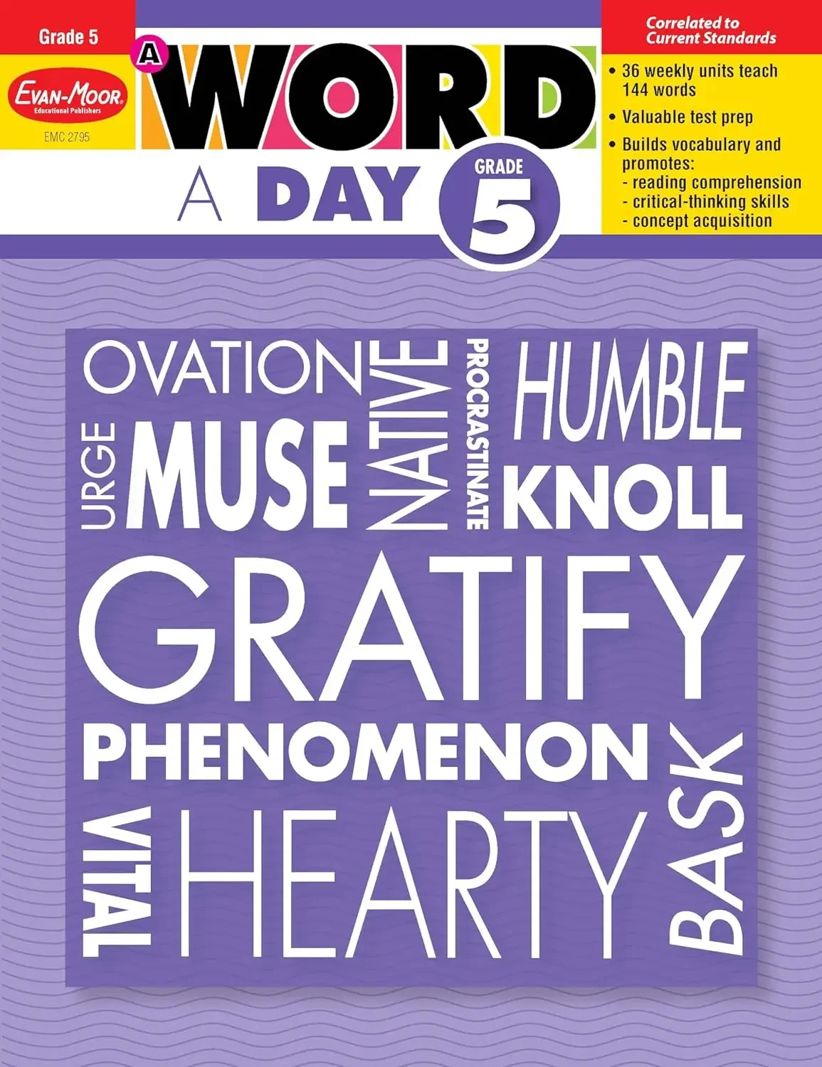 Evan-Moor A Word a Day, Grade 5 TE Workbook,aged 9 10 11 12, English book 9781596734111