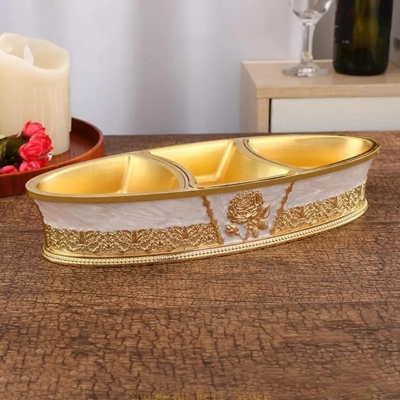 

KX4B лодка формы розовой закуски Metal Multocloclose Container Plate