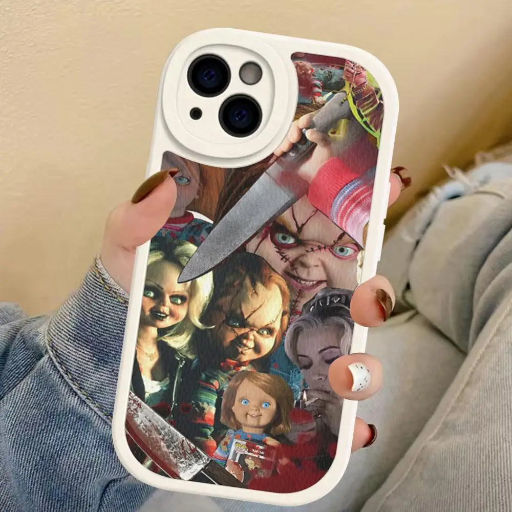 Horror Movie Scary C-Chucky Dol Phone Case Hard Leather For iPhone 14 13 12 Mini 11 14 Pro Max Xs X Xr 7 8 Plus Fundas