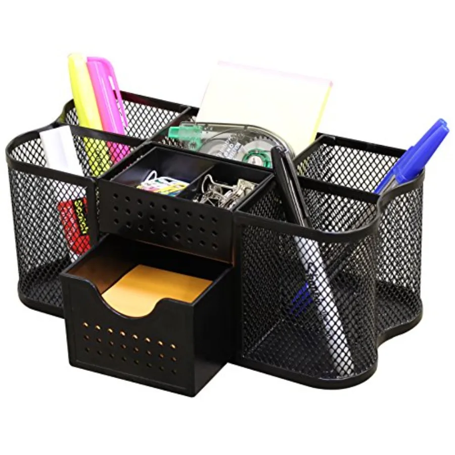 Desk Organizers Pen Holder Office Caddy Storage, Black