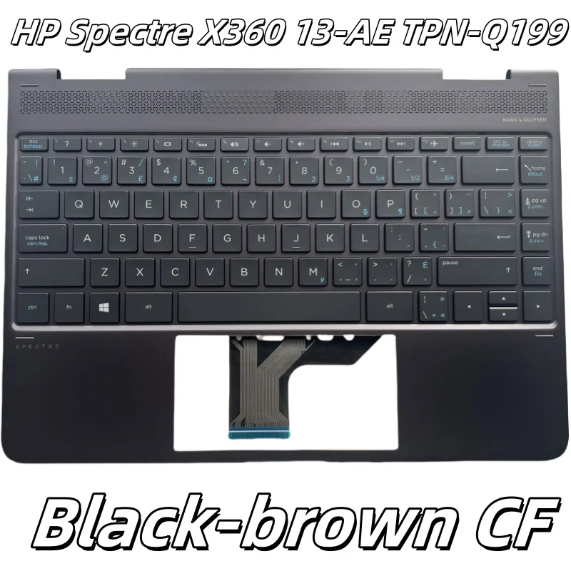 

Original New CF Keyboard for HP Spectre X360 13-AE TPN-Q199 Laptop Palmrest with Backlit Upper Cover Top Case English 942040-001