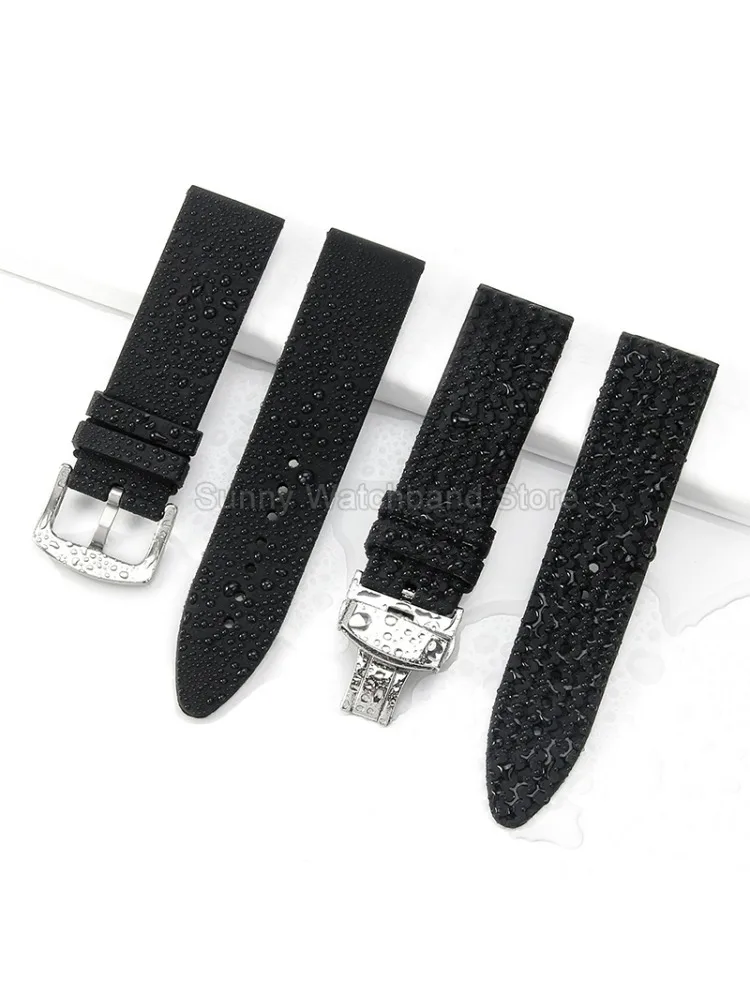 Bracelet de montre en Silicone noir 21 23mm, pour Chopard Mille Miglia 168997 168992, Anti-déchirure, boucle pliante respectueuse de la peau, accessoire Durable