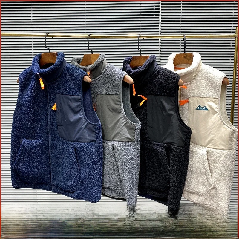 

Теплый жилет Fce для спорта на открытом воздухе, куртка для мужчин, воротник-стойка, тонкое зимнее пальто, одинаковое пальто для пары, повседневное пальто на молнии