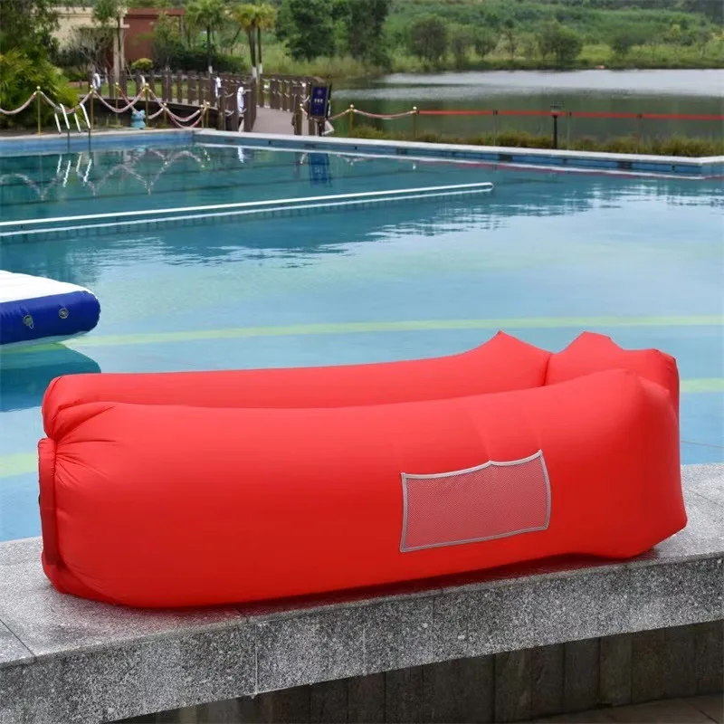 Single Foldable Waterproof Durable Lazy Sofa Outdoor Sofa Portable Travel Air Sofa Bed Home Camping Sleeping Bag Inflatable Bed