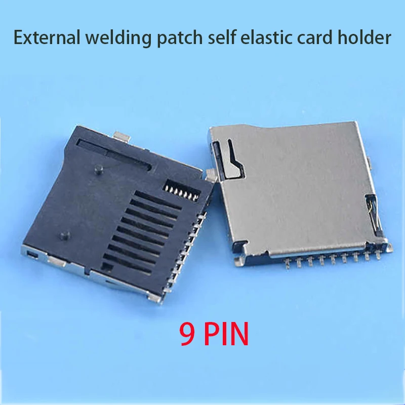 Cltgxdd 1Piece 9Pin Micro SD Card Slot Connectors Size 14*15mm TF Card Deck Fit For Phone Tablet Vehicle Navigation The Pop-up