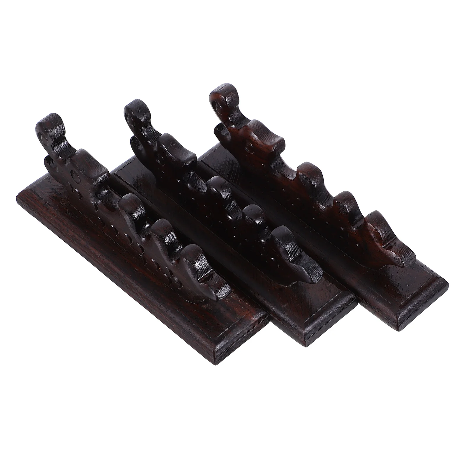 

3Pcs Vintage Dragon Wooden Calligraphy Brush Rest Pen Holder Writing Brush Rack Desk Stand Chinese Calligraphy Accessories