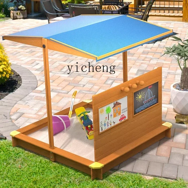 Large Children's Playground Play Sand Set Sand Pool Fence Fence Family Folding Toys OutdoorD26