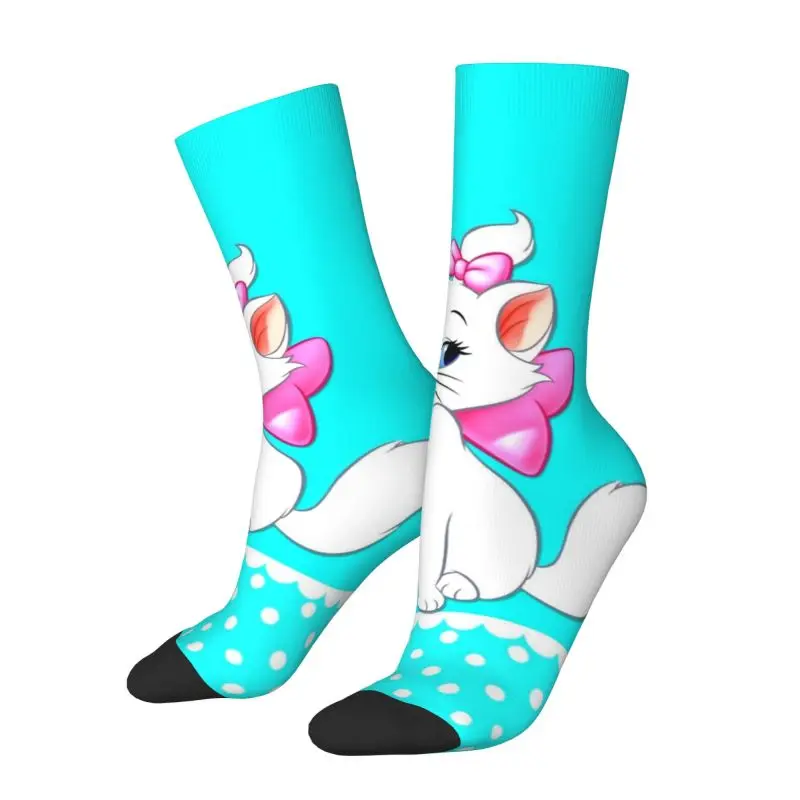 

Custom The Aristocats Dress Socks for Men Women Warm Fashion Cat Manga Crew Socks