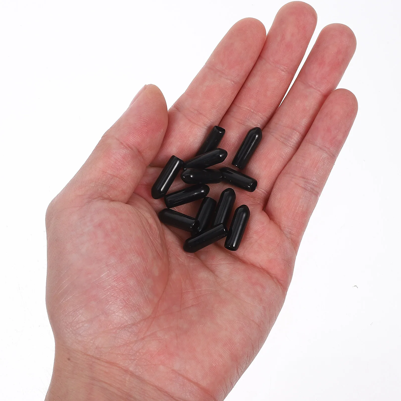 

500 шт. черные 3 мм ПВХ перфорированные крючки, торцевые заглушки, безопасная защита для наконечников проводов, инструменты для организации «сделай сам», утилита для домашнего хранения