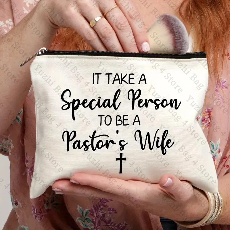 It Take A Special Person To Be A Pastor's Wife Pattern Makeup Bag Christian Cosmetic Case Best Gift for Pastor's Wife