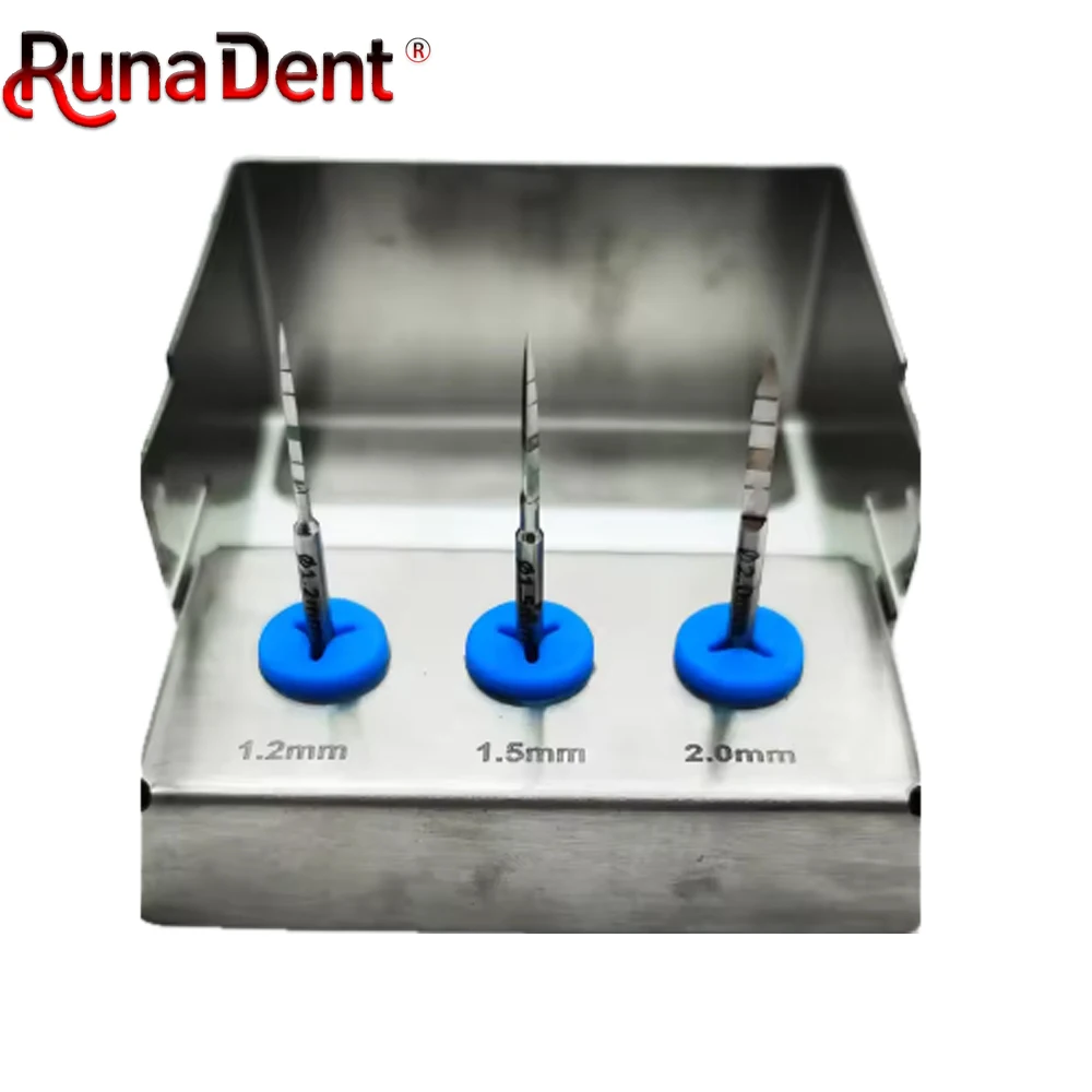 

Professional Dental Implant Surgical Drill Kit 3pcs Set with Long Lance Pilot Burs for Accurate Implant Site Preparation