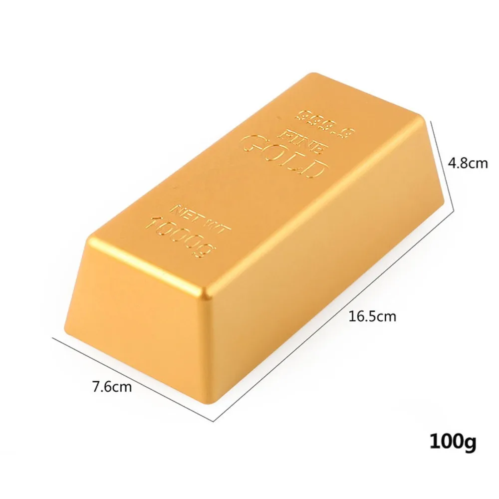 

Офисный аксессуар: имитация золотого слитка, блестящий золотой кирпич, подставка для бумаг, декор для стола, ограничитель для двери, золотой слиток для офисного стола