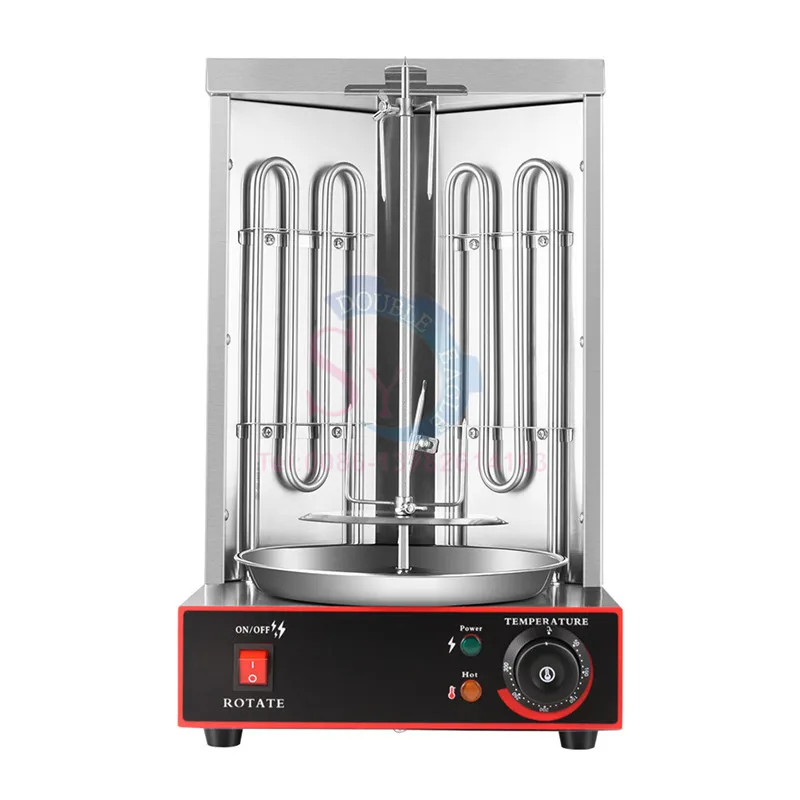 Four rôtissoire à distance commercial au gaz GPL, four à kebab, machine shawarma, acier inoxydable avec brûleurs pour barbecue, équipement de four grill