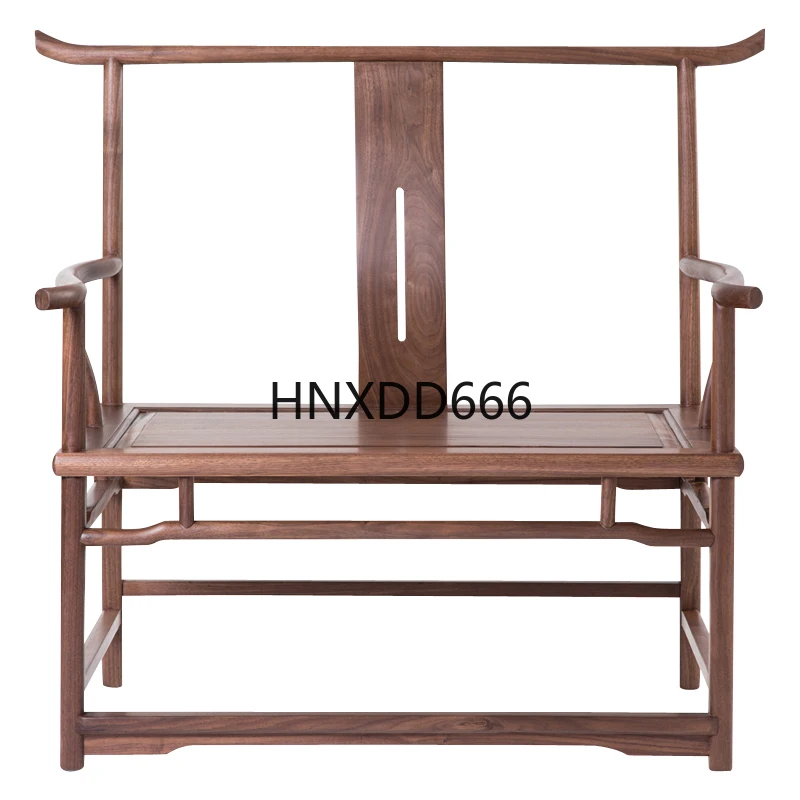 

Новое китайское официальное кресло из массива дерева черного ореха без покраски