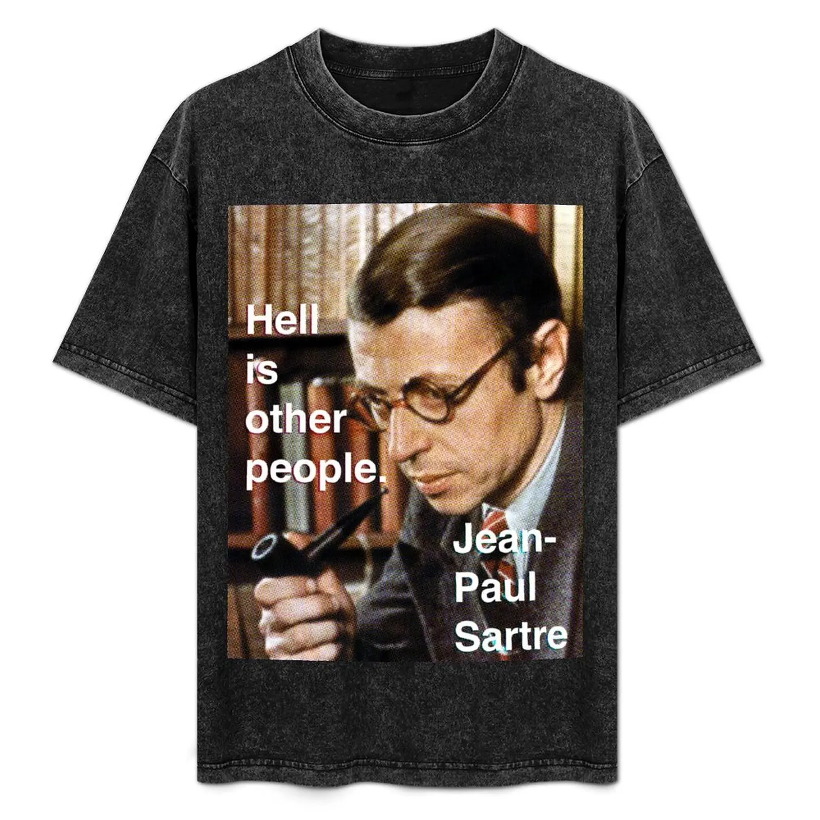 

Hell is Other People - Sartre T-Shirt Long Lasting Casual T-Shirt