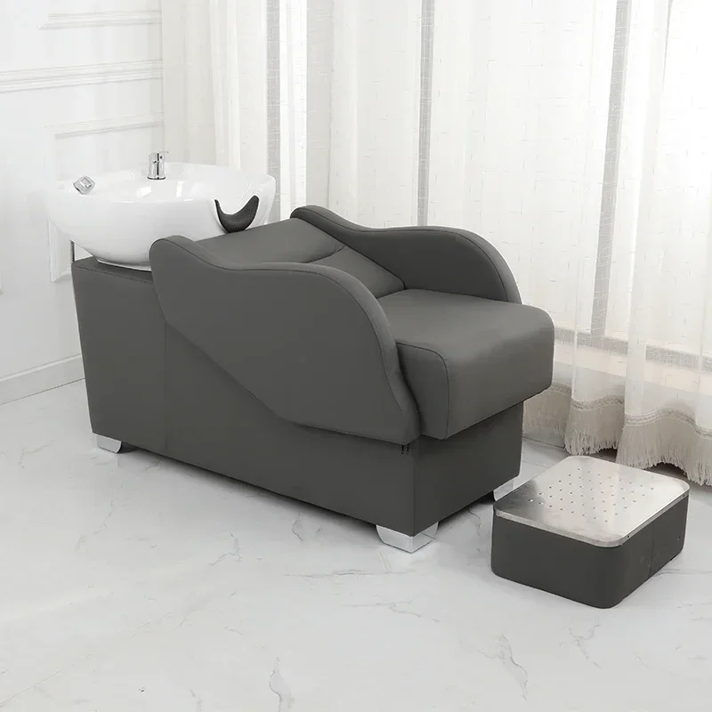 

Shampoo Bed Seats Italian Lying Light Luxury Recliner Pedicure Spa Foot Chair Basin Professional Cosmetic Chairs Wash Cadeira