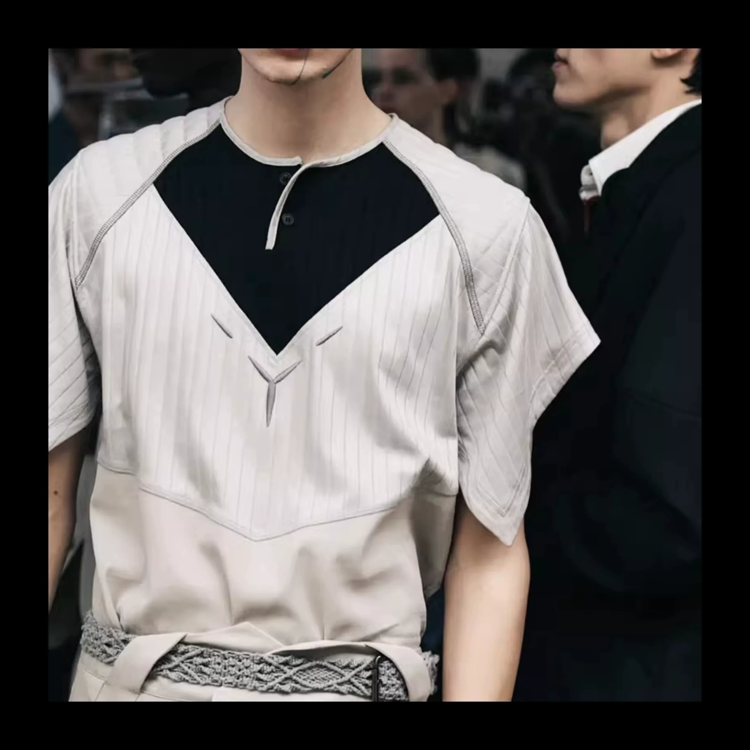 New Men kiko kostadinov shoulder pad T Shirts T-Shirt Hip Hop Skateboard Street Cotton T-Shirts Tee Top US size ea382