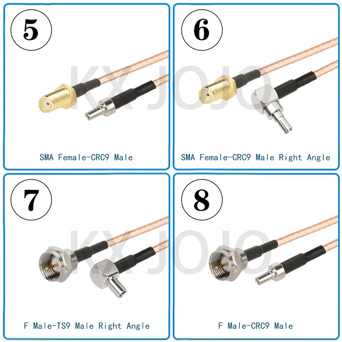 SMA F Female/Male to TS9/CRC9 Straight/Right Angle Coaxial Cable RG316 RF Radio Frequency Extension of Antenna 10/15/20/30/50cm