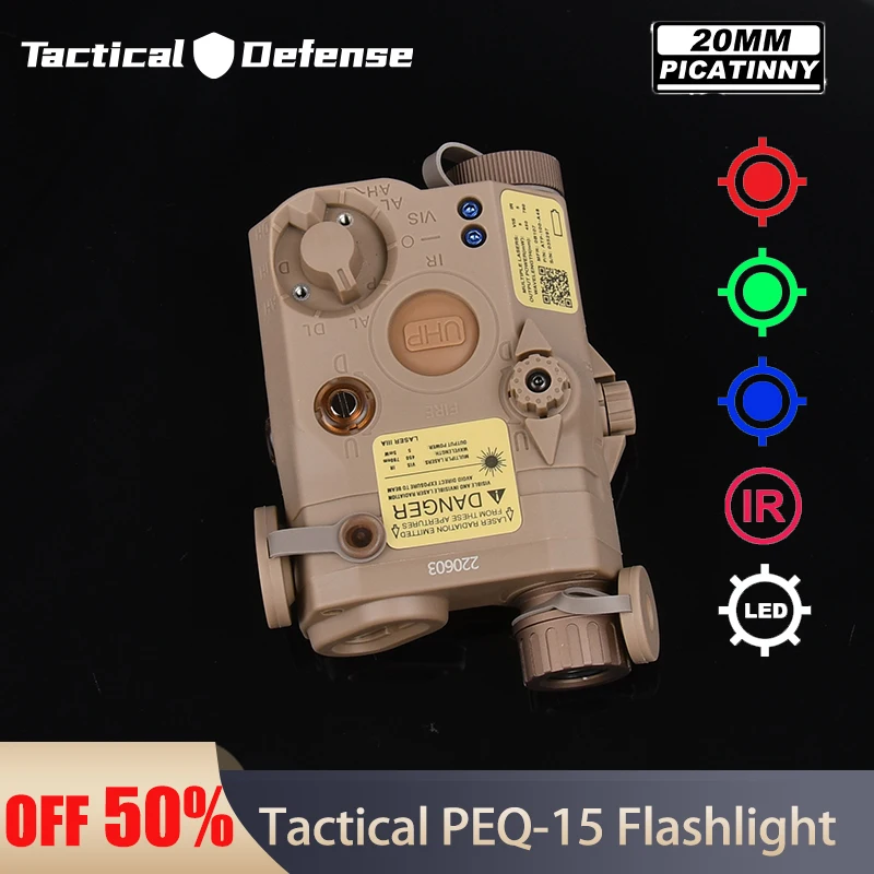 WADSN Tactic Airsoft UHP AN PEQ 15 PEQ-15 LA5C Red Dot Green Blue Laser Indicator IR Fill Light Scout LED AR15 Fit 20MM Rail