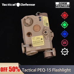 WADSN Tactic Airsoft UHP AN PEQ 15 PEQ-15 LA5C Red Dot Green Blue Laser Indicator IR Fill Light Scout LED AR15 Fit 20MM Rail