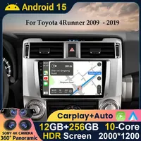 Radio de coche Android 15 para Toyota 4Runner 4 Runner 2009 2010 2011 2012 2013 2014 2015 2016-2020 unidad principal Multimedia estéreo GPS BT