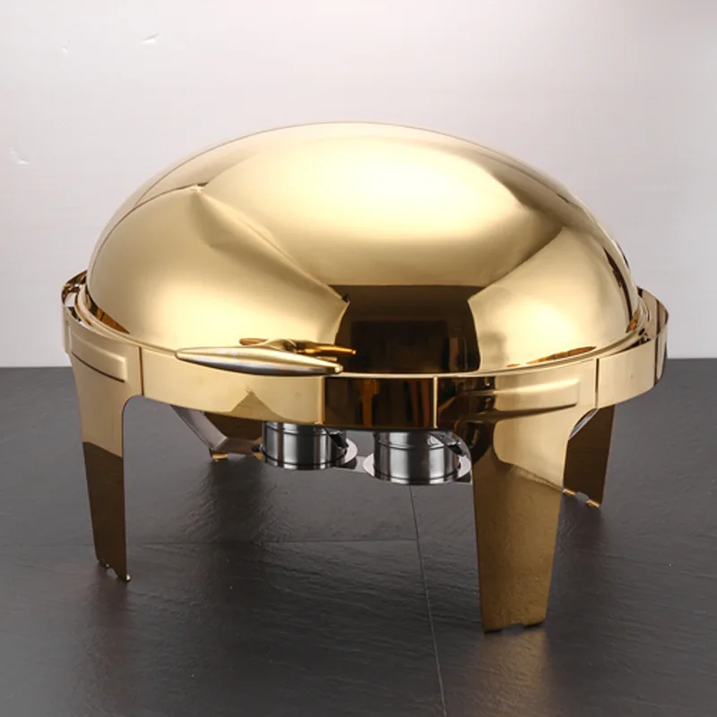 الفولاذ المقاوم للصدأ على شكل بيضة مطعم موقد تجاري، كامل الوجه فندق بوفيه موقد الكحول التدفئة الإفطار بوفيه موقد #3