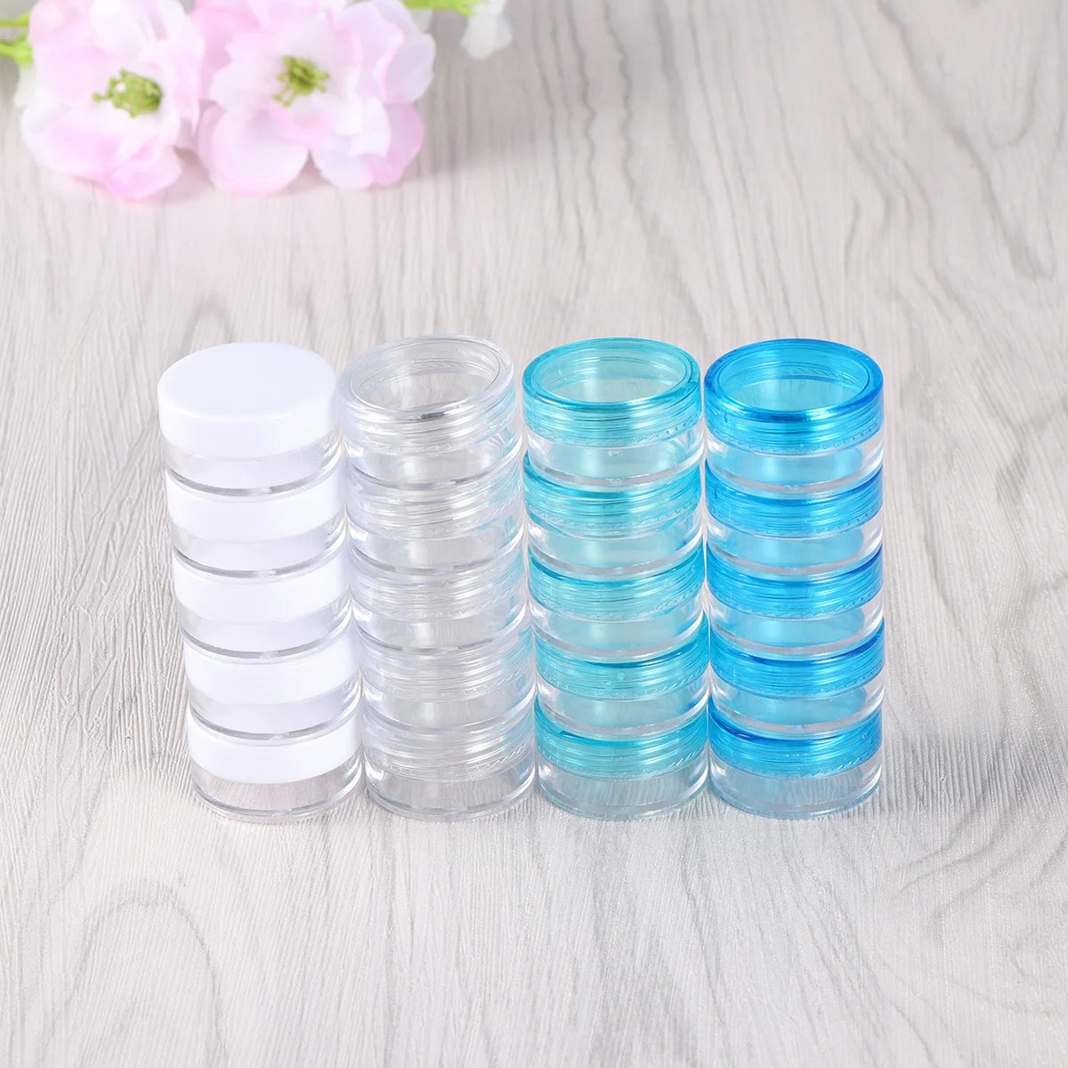 50 Pcs Refillable Travel Bottles Empty Sample Containers Small Makeup Storage