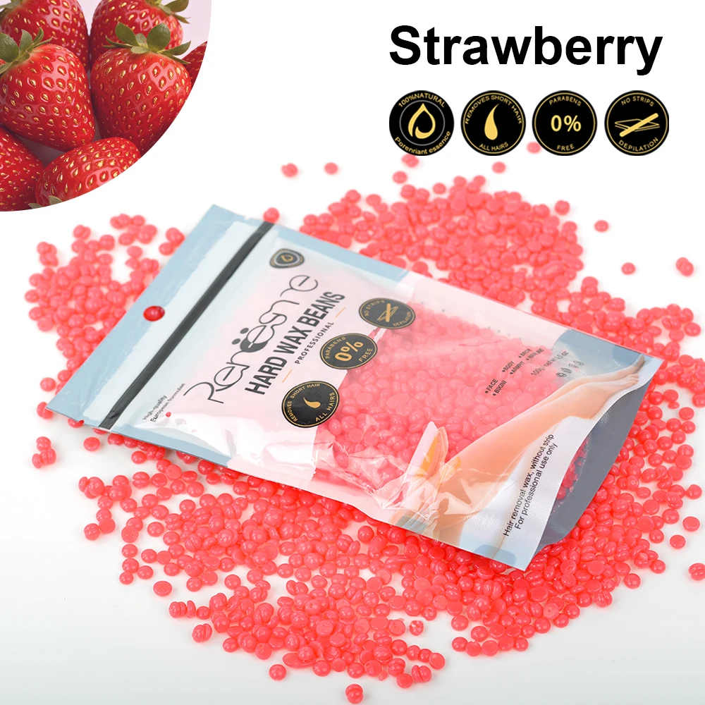 100g/200g/400g de granos de cera dura para depilación-sin tira de cuentas de cera depilatoria para máquina calentadora de cera perla brasileña europea
