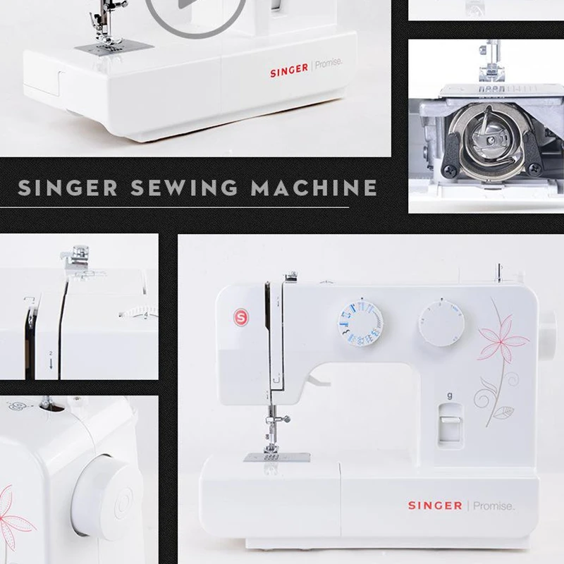 

Бытовая швейная машина для пуговиц 1412, электрическая многофункциональная швейная машина, портативная настольная швейная машина