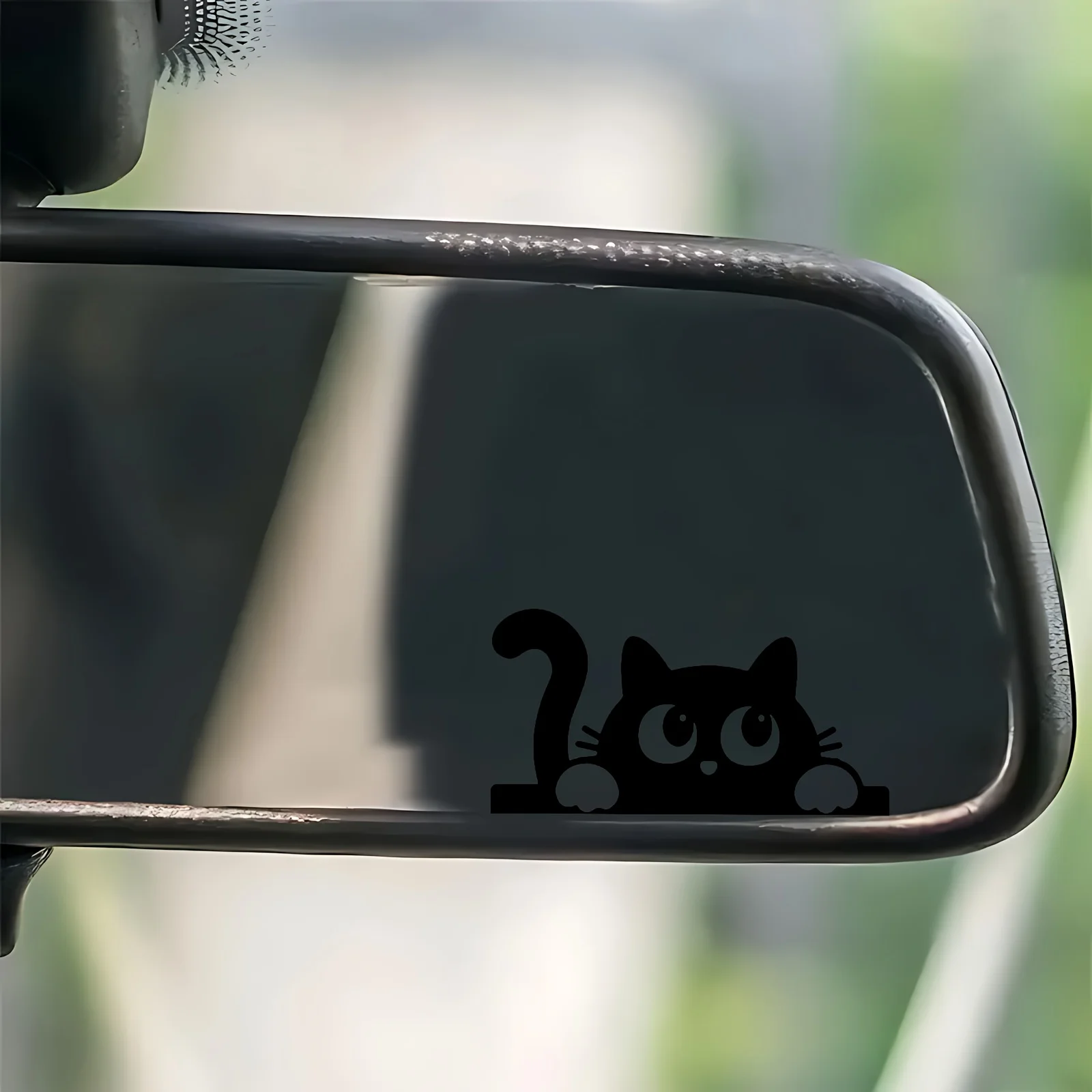 Cute Cat Car Rearview Mirror Sticker Side Window Funny Kitten Decal Xmas Gift Waterproof Vinyl Auto Styling Exterior Accessories view 5