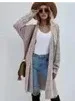 2024 Solid Color Long Cardigan and Women\'s Spring and Autumn Knit Fashion Sweater Jacket