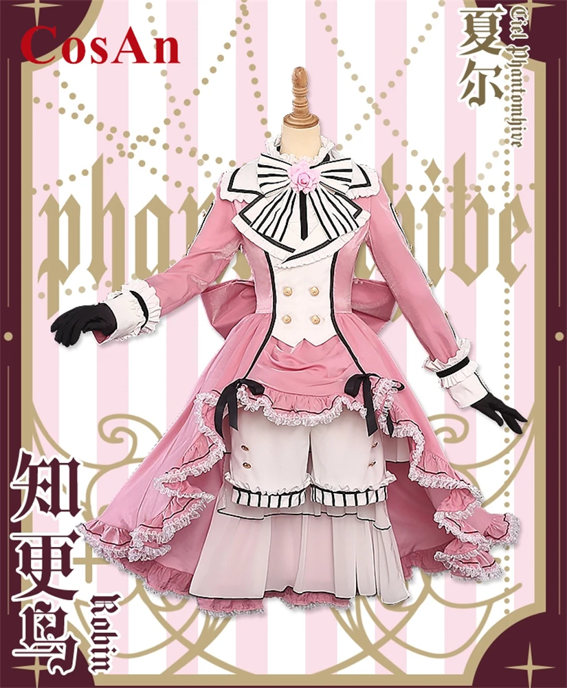 

CosAn Hot Anime Black Butler Ciel Phantomhive Cosplay Costume Robin Pink Gorgeous Dress Activity Party Role Play Clothing