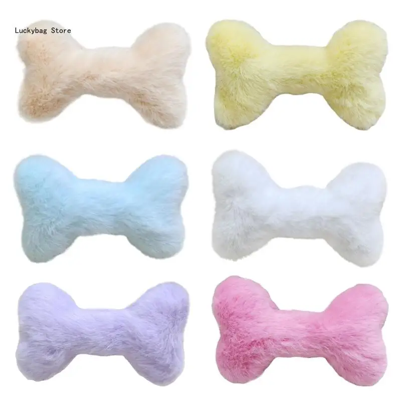 

Plush Dog Bone Applique for Craft Hairclip Decors Crafting Headband Decoration