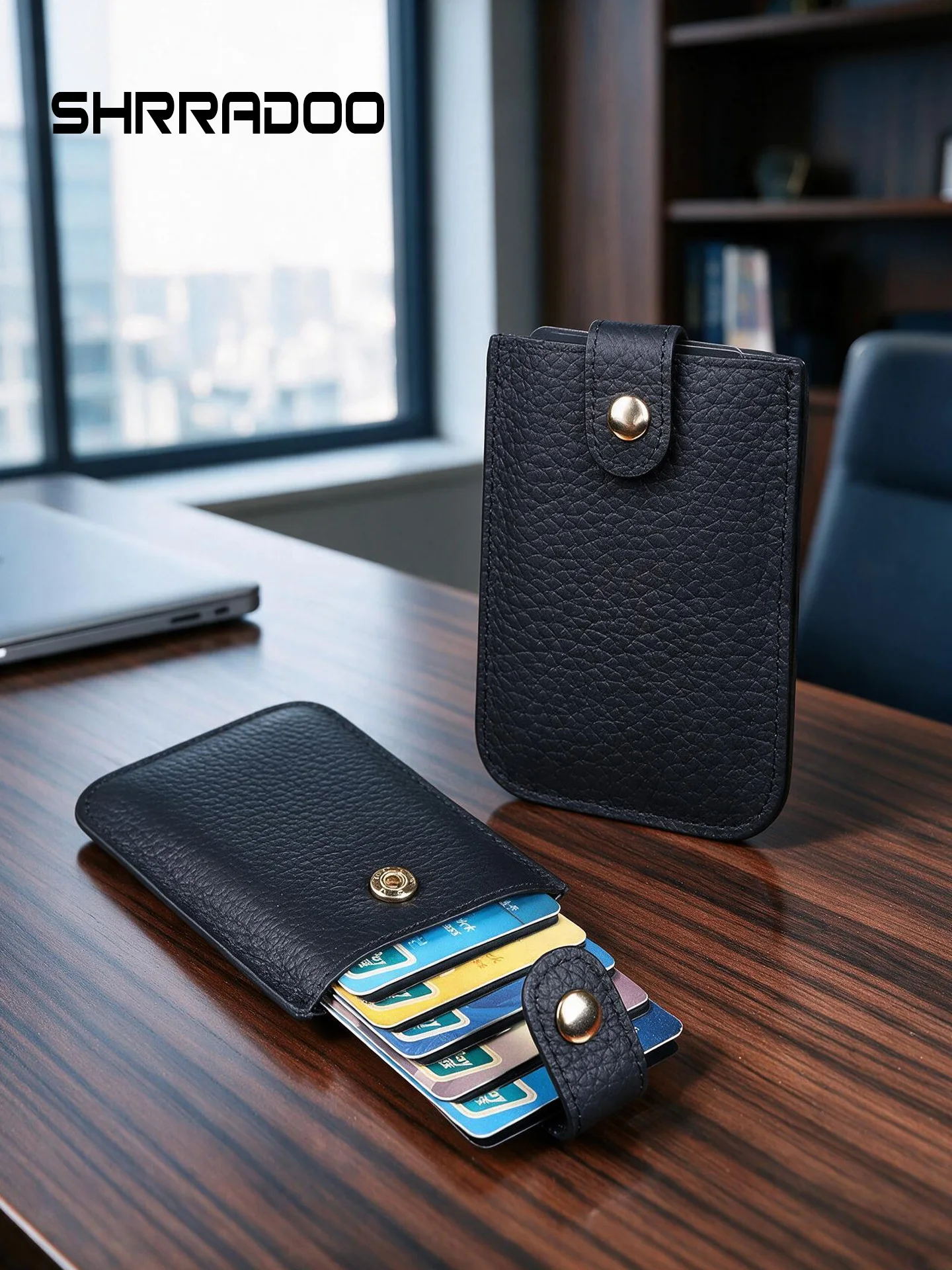 ultra-thin-leather-business-card-holder-men's-drawer-pull-design-multi-position-women's-style-coin-document-storage-pouch