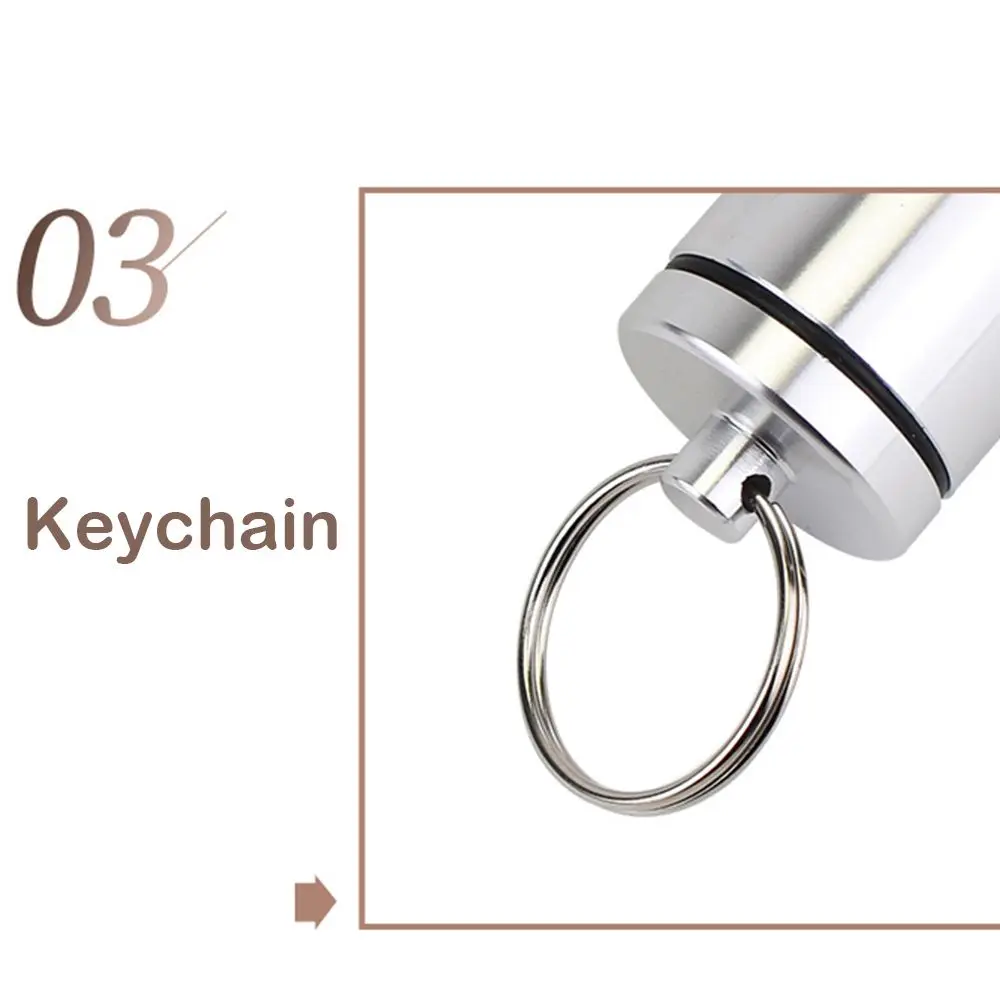 في الهواء الطلق EDC اللوحي الحاويات الرعاية الصحية فيتامين حبة صندوق تخزين الأدوية المنظمون حبة حالة المفاتيح الألومنيوم زجاجة حبوب منع الحمل