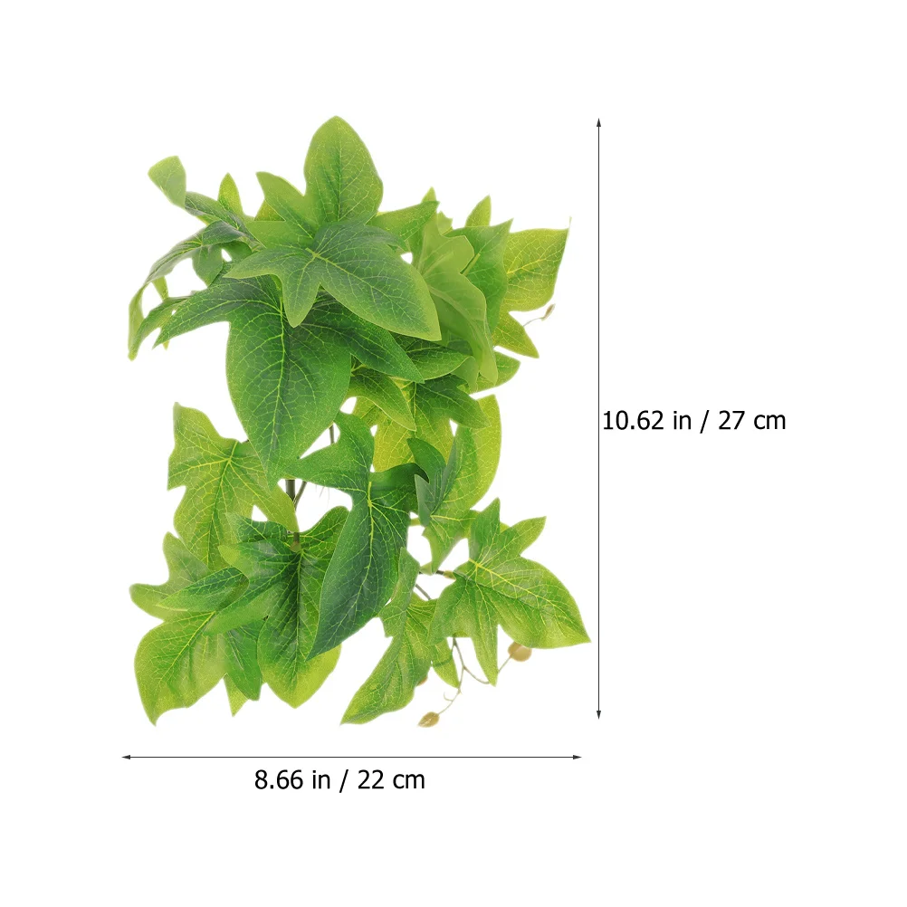 

Simulated Reptile Plant Hanging Artificial Leaves For Terrarium Decor Green Fake Plants Indoor Reptile Hideout Climbing Habitat