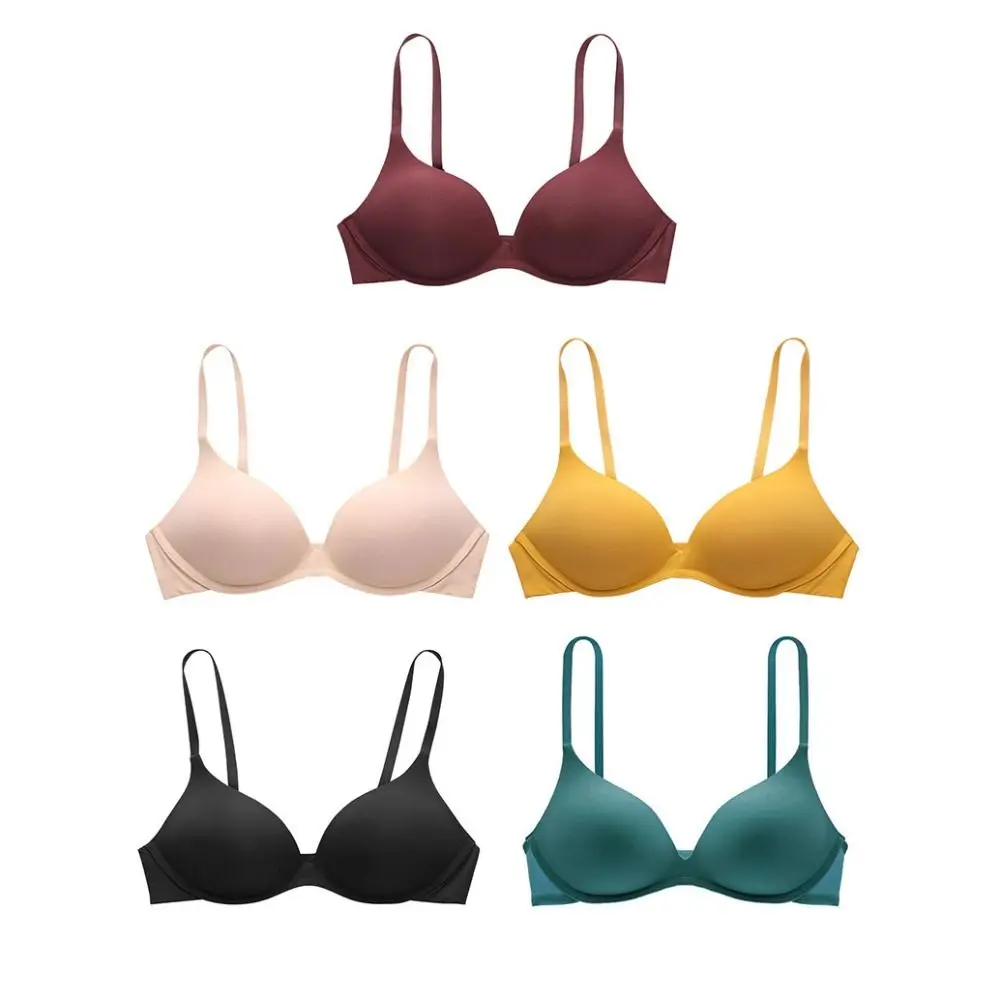حمالة صدر رافعة قابلة للتعديل بلون سادة، ملابس داخلية مقاومة للصدمات، ملابس داخلية بدون خياطة، حمالة صدر مضادة للترهل للنساء في الصيف