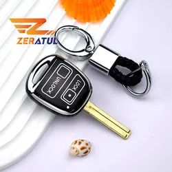 Shell Fob Holder For Toyota FJ Cruiser Land 2008-2014 Yaris Echo For Lexus ES GS LS IS RX SC LX RX400h 2/3 Button Key Case Cover