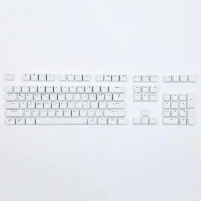 H37F Korean Keycaps OEM ABS Keycaps Set for MX Switches, 61/64/68/75/87/98/104/108 Mechanical Keyboard Backlit Keycap